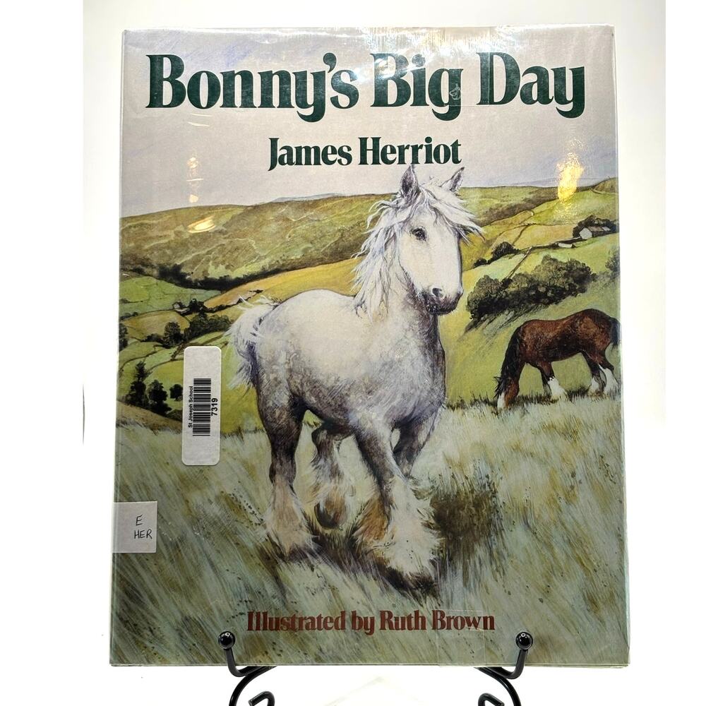 Vintage 1987 Bonny's Big Day Book by James Herriot, Library Binding, HCDJ